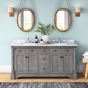 56 Double Sink Bathroom Vanity : Hudson 72 Cobalt Blue Bathroom Vanity